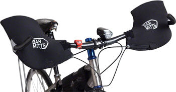Bar Mitts Mountain/Commuter Pogie Handlebar Mitten on bike studio image