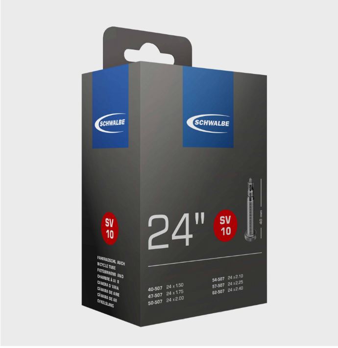 Schwalbe SV10 Presta Valve Tube 24 x 1.5-2.5 inch (507mm)
