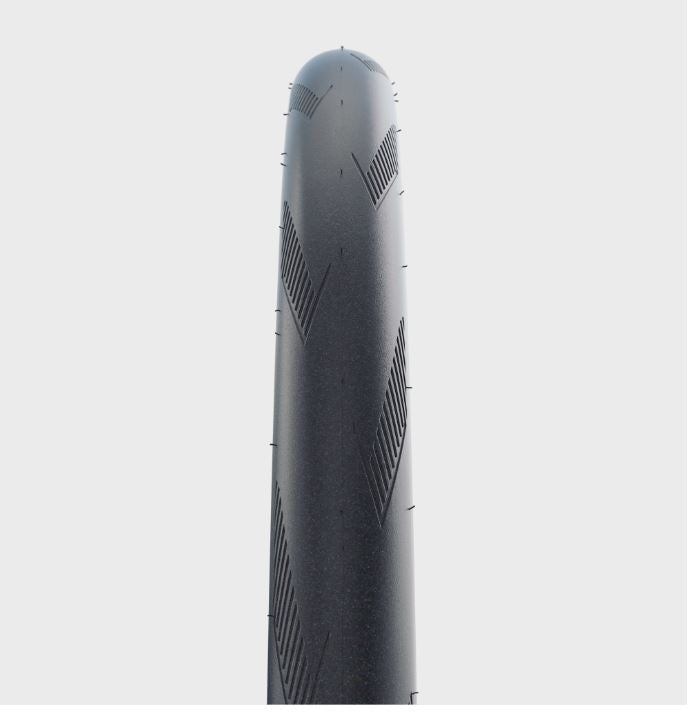 Schwalbe Pro One Evolution Tubeless Folding Black Tire 20 x1.1", studio tread detail view