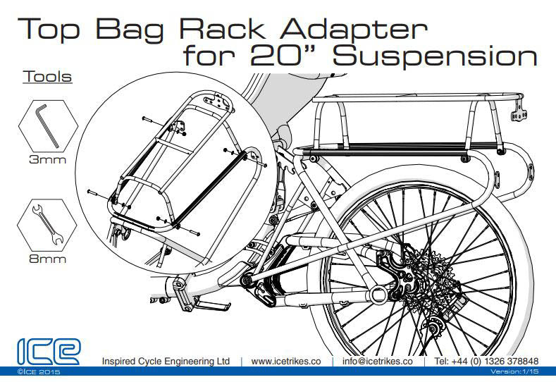ICE Rack Top Bag Adapter 20 Inch