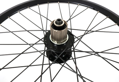 Velocity Dyad 20 Inch 406mm NMSW Black 32h Black Spokes & Silver Nips Standard 135mm Rear Disc Wheel